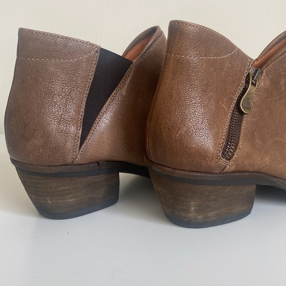 KANNA Brown Leather Ankle Booties Size 7.5 Pointed Toe Spain Fall 2025 Moto Chic - Picture 7 of 16